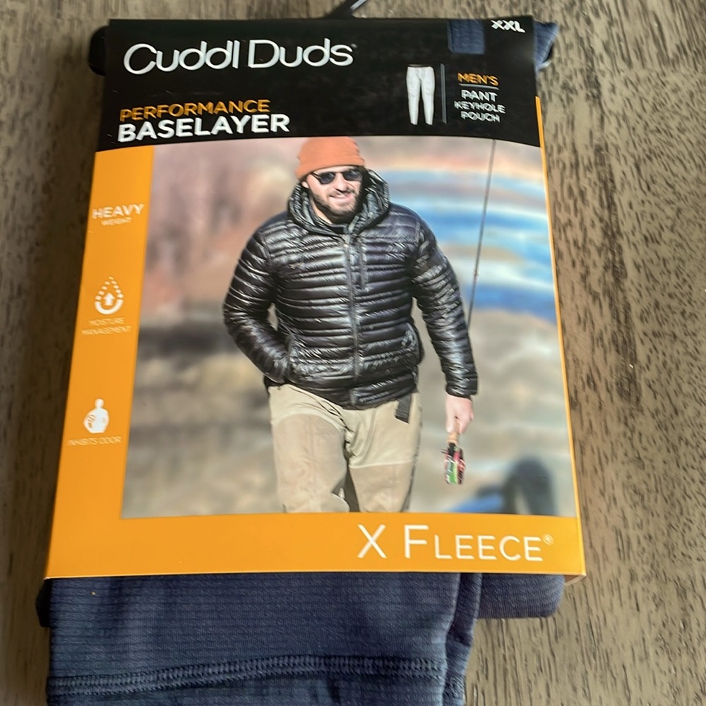 Men’s Cuddl Duds Performance Baselayer Pants - X Fleece - Dark Grey